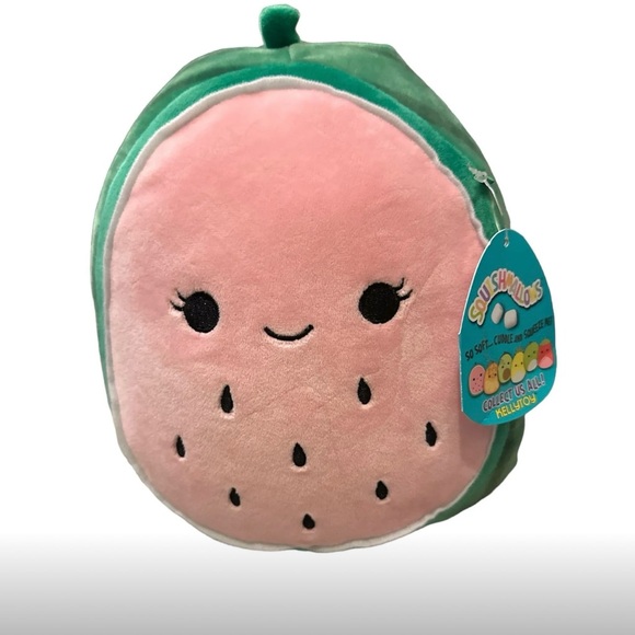 Squishmallows Watermelon Plush Toy - Pink and Green - Picture 1 of 1